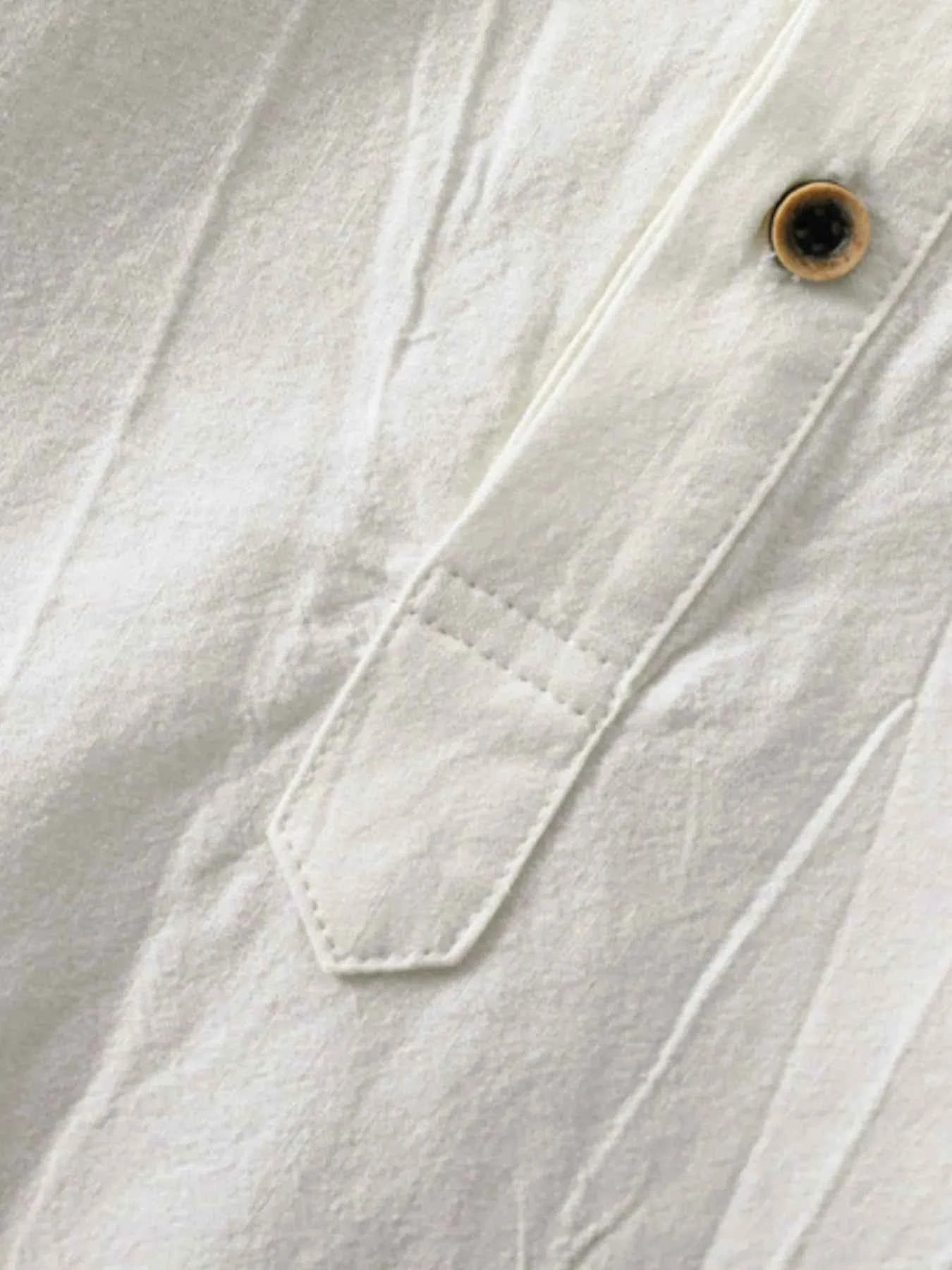 Men's Plus Size Button Front Long Sleeve Blouse