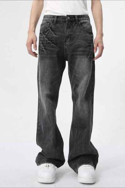 Lightning Burst Bootcut Jeans - Damned Threads