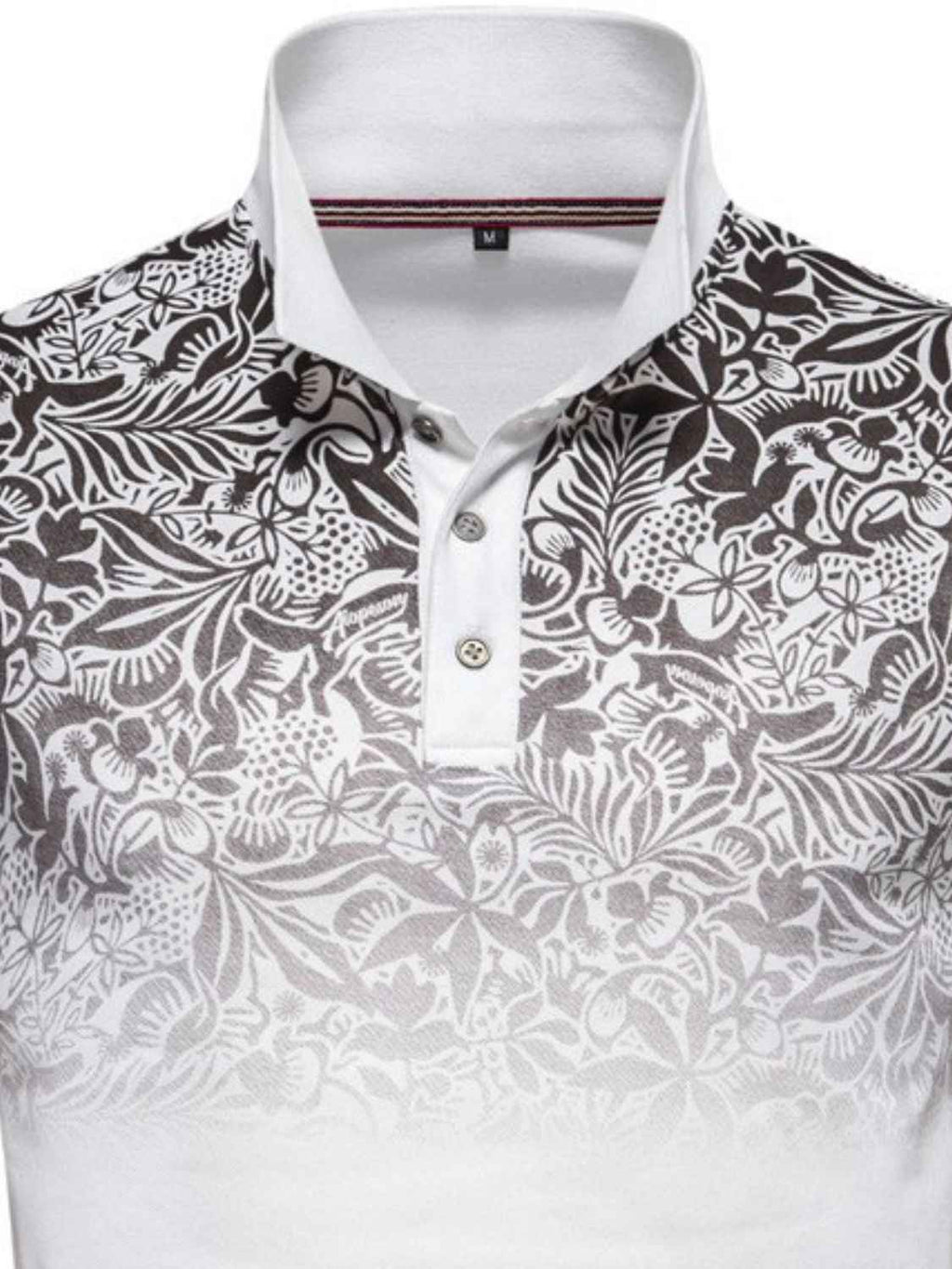 Men's Printed Collared Neck Short Sleeve Polo