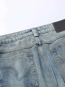 Men's Wide Leg Baggy Washed Jeans