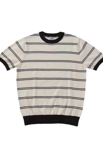 Men's Plus Size Round Neck Striped T-Shirt - Damned Threads