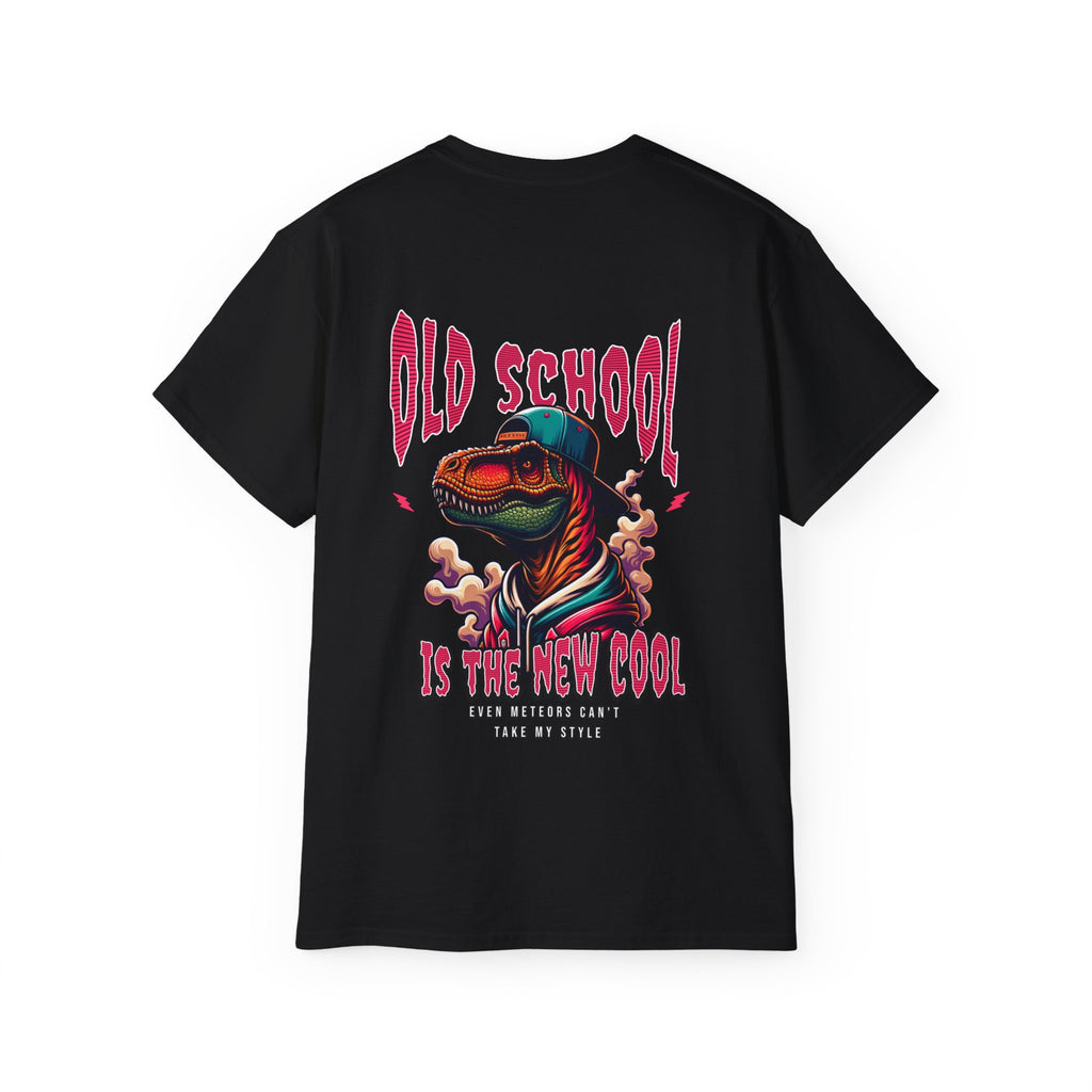 Old School Is The New Cool - Unisex Cotton Tee (Back) - Damned Threads