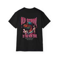 Old School Is The New Cool - Unisex Cotton Tee (Back) - Damned Threads