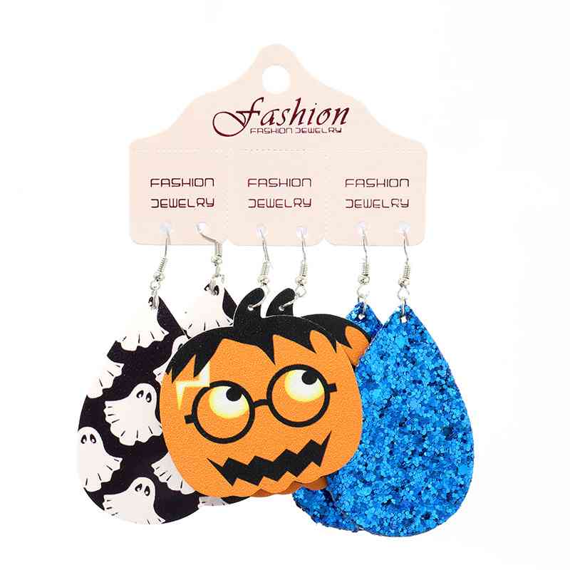 Teardrop Shape Halloween Theme Dangle Earrings - Damned Threads