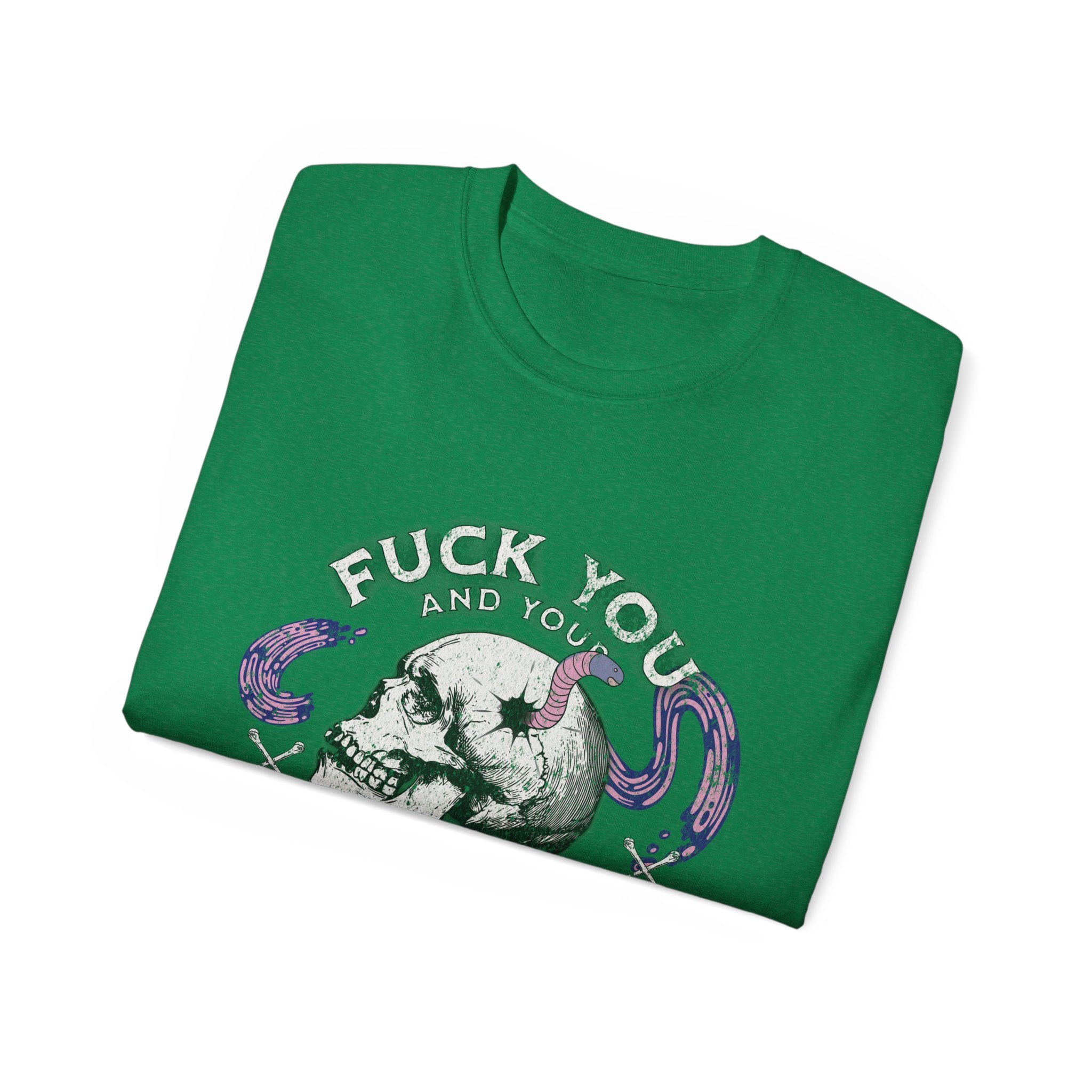 FUCK YOU AND YOUR BRAIN WORM - Unisex Cotton Tee