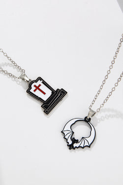 Two-Piece Halloween Theme Necklace Set - Damned Threads