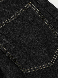 Men's Two-Tone Wide Leg Jeans with Contrast Stitching
