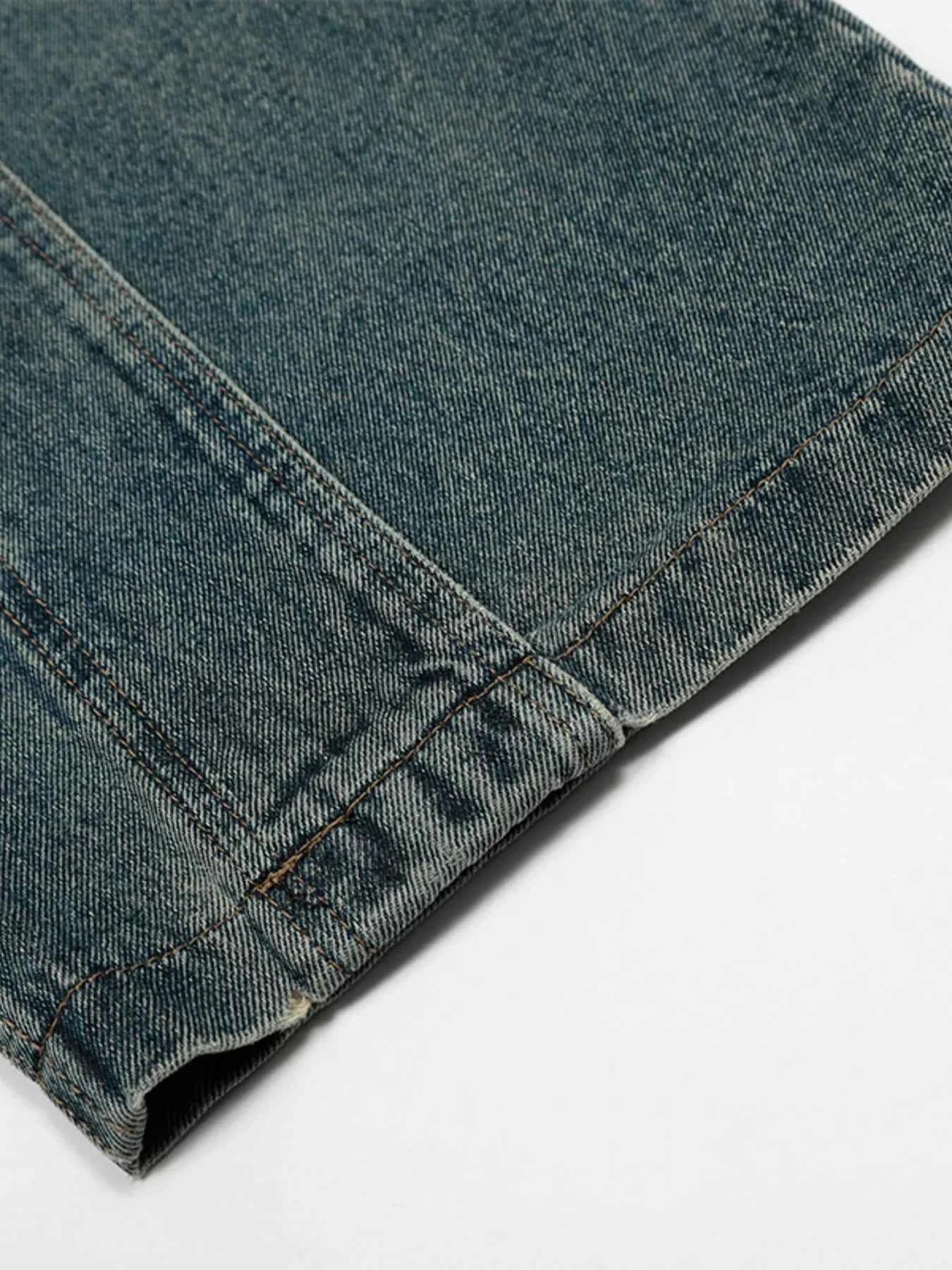 Men's Vintage Washed Wide Leg Baggy Jeans
