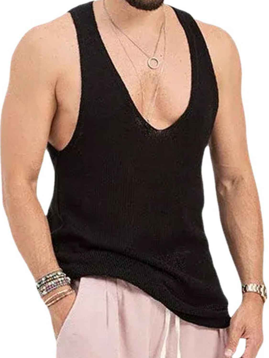 Men's Scoop Neck Knit Tank - Damned Threads