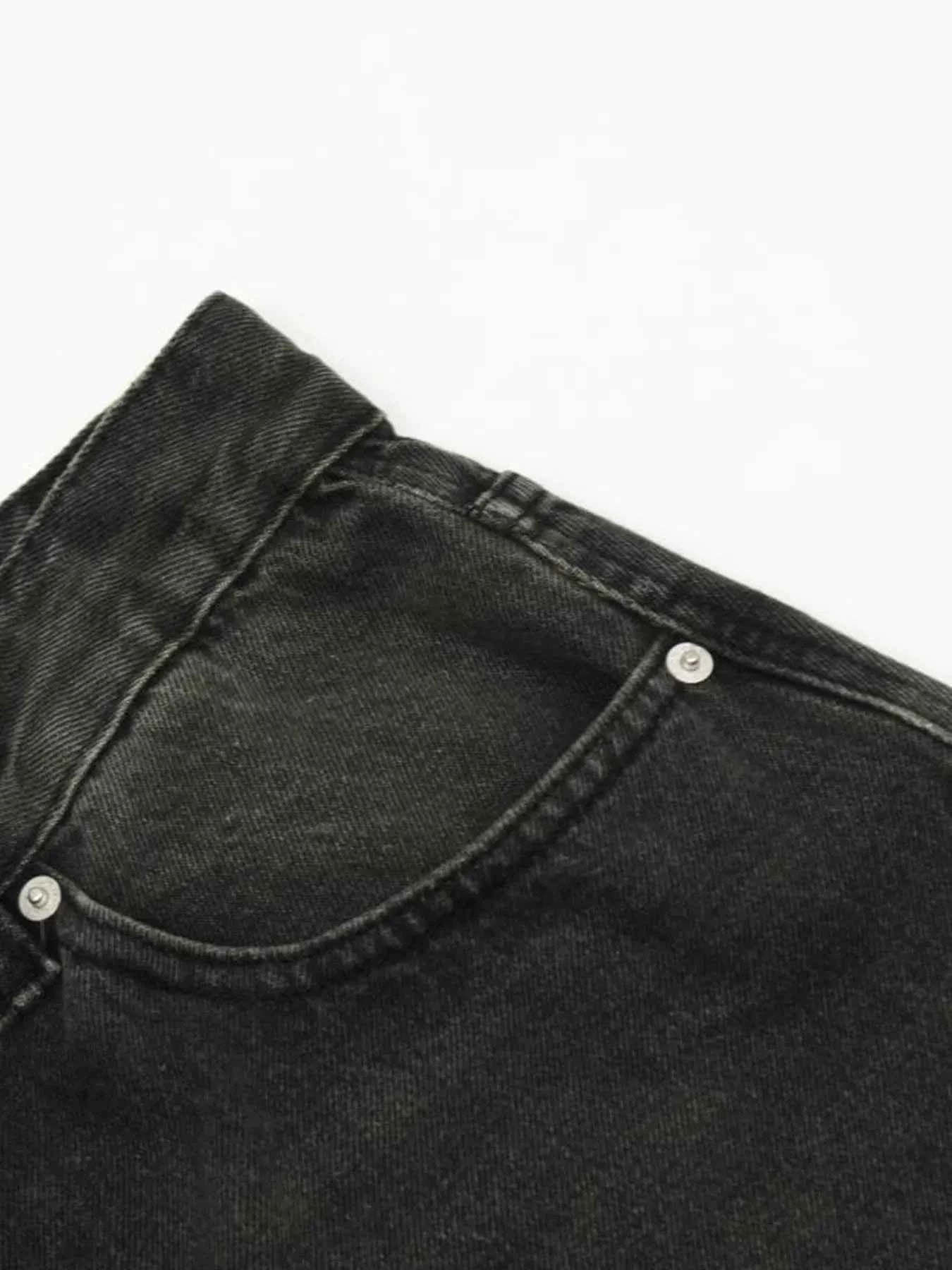 Men's Washed Wide-Leg Baggy Jeans
