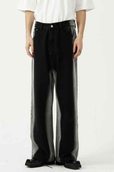 Side Contrast Jeans with Pockets - Damned Threads