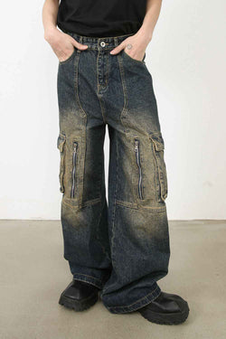 Men's Wide Leg Cargo Jeans - Damned Threads