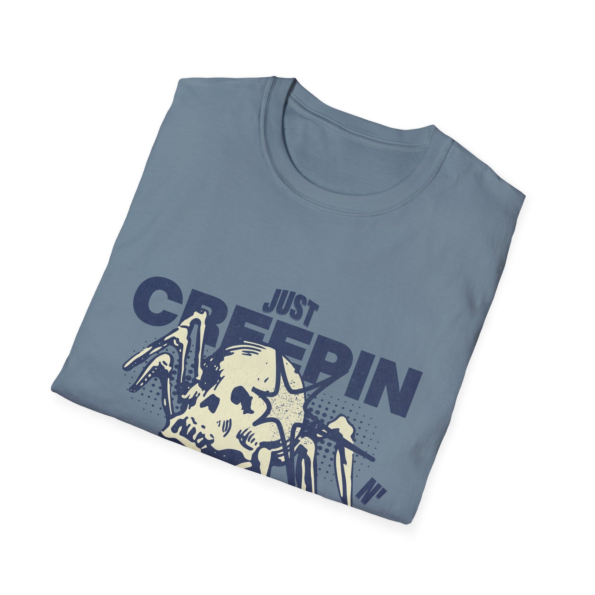 Just Creepin N Crawlin - Unisex Softstyle T-Shirt (Front) - Damned Threads
