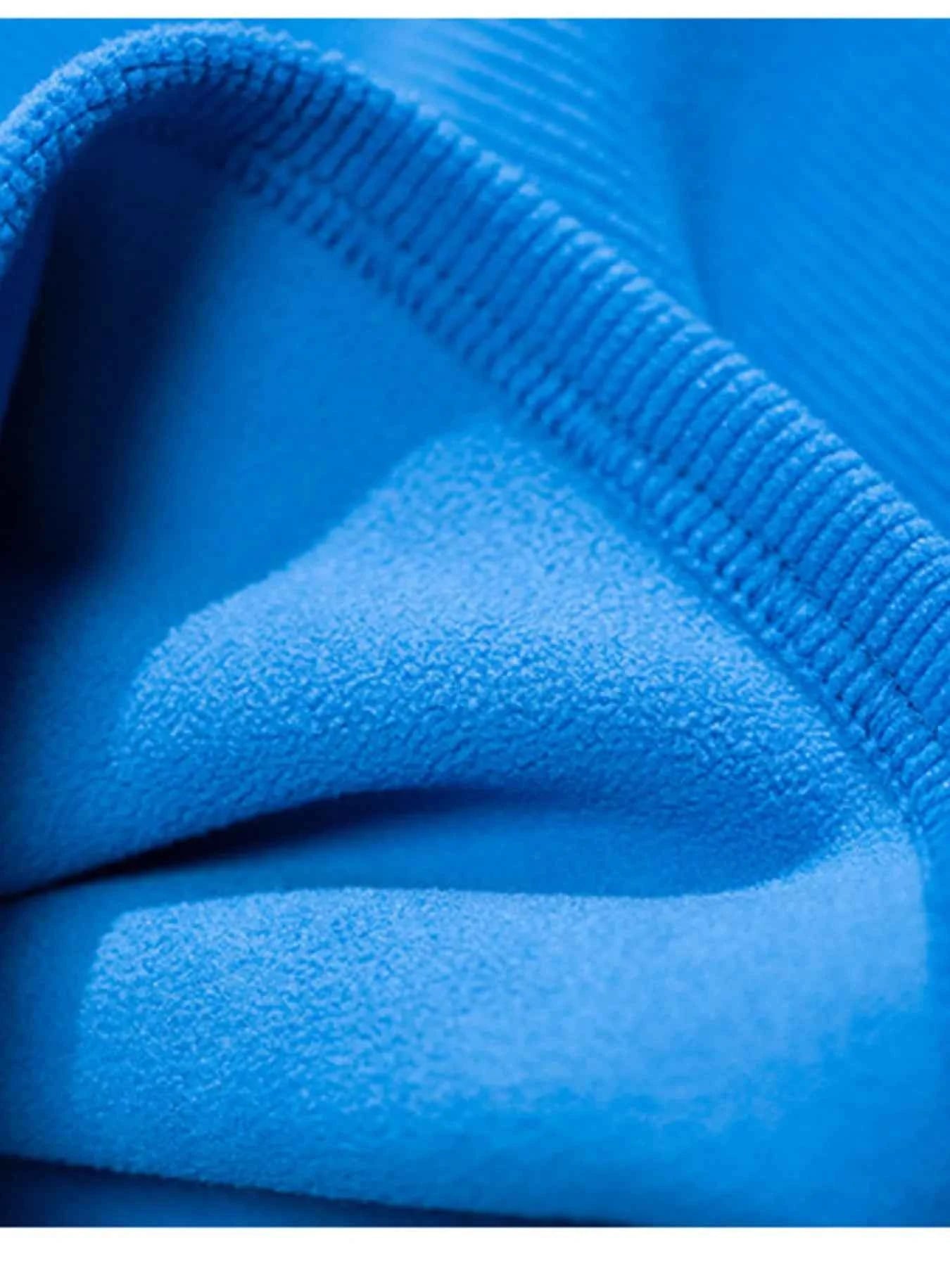 Men's Plus Size Half-Zip Fleece Sweatshirt with Chest Pocket