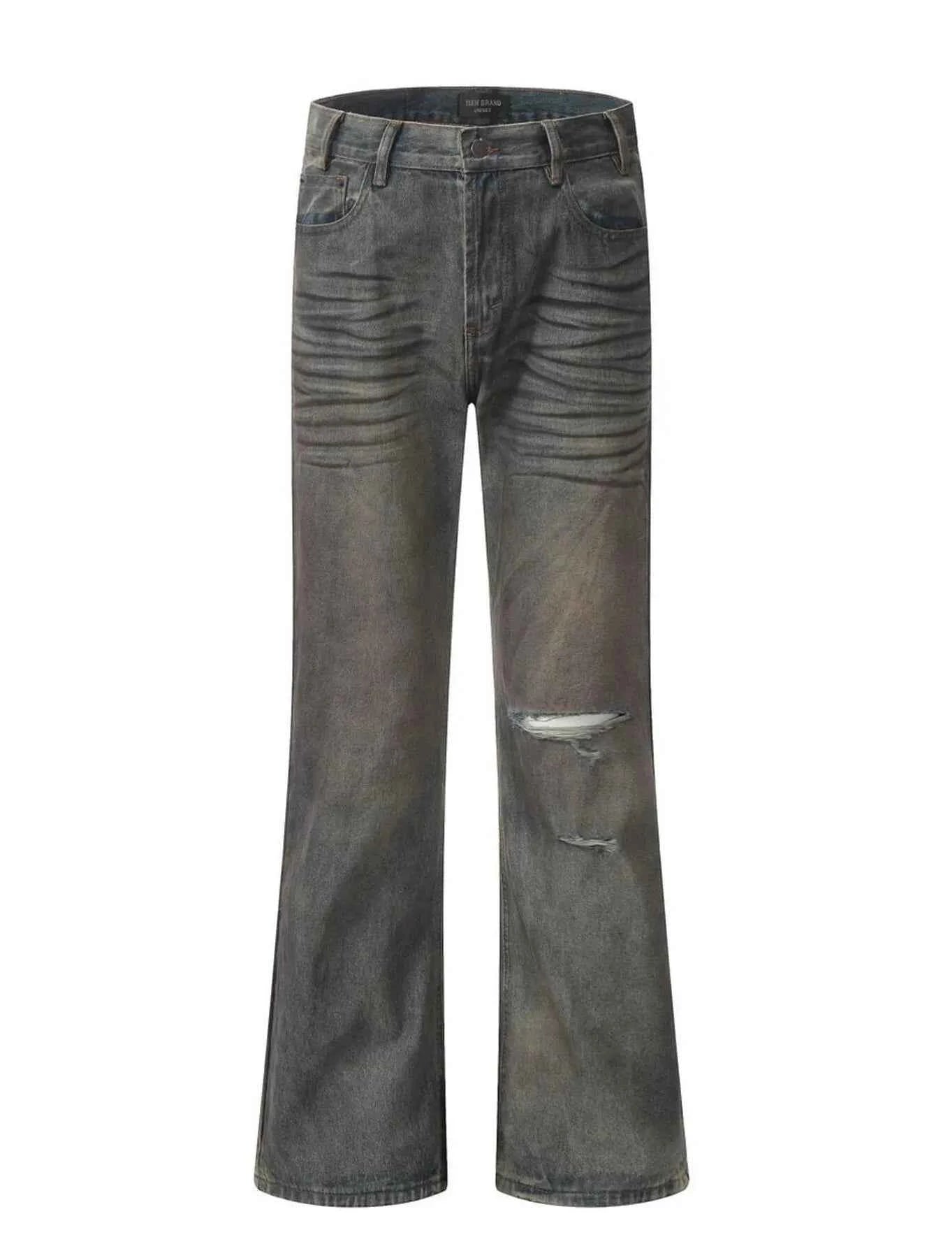 Men's Vintage Distressed Bootcut Jeans