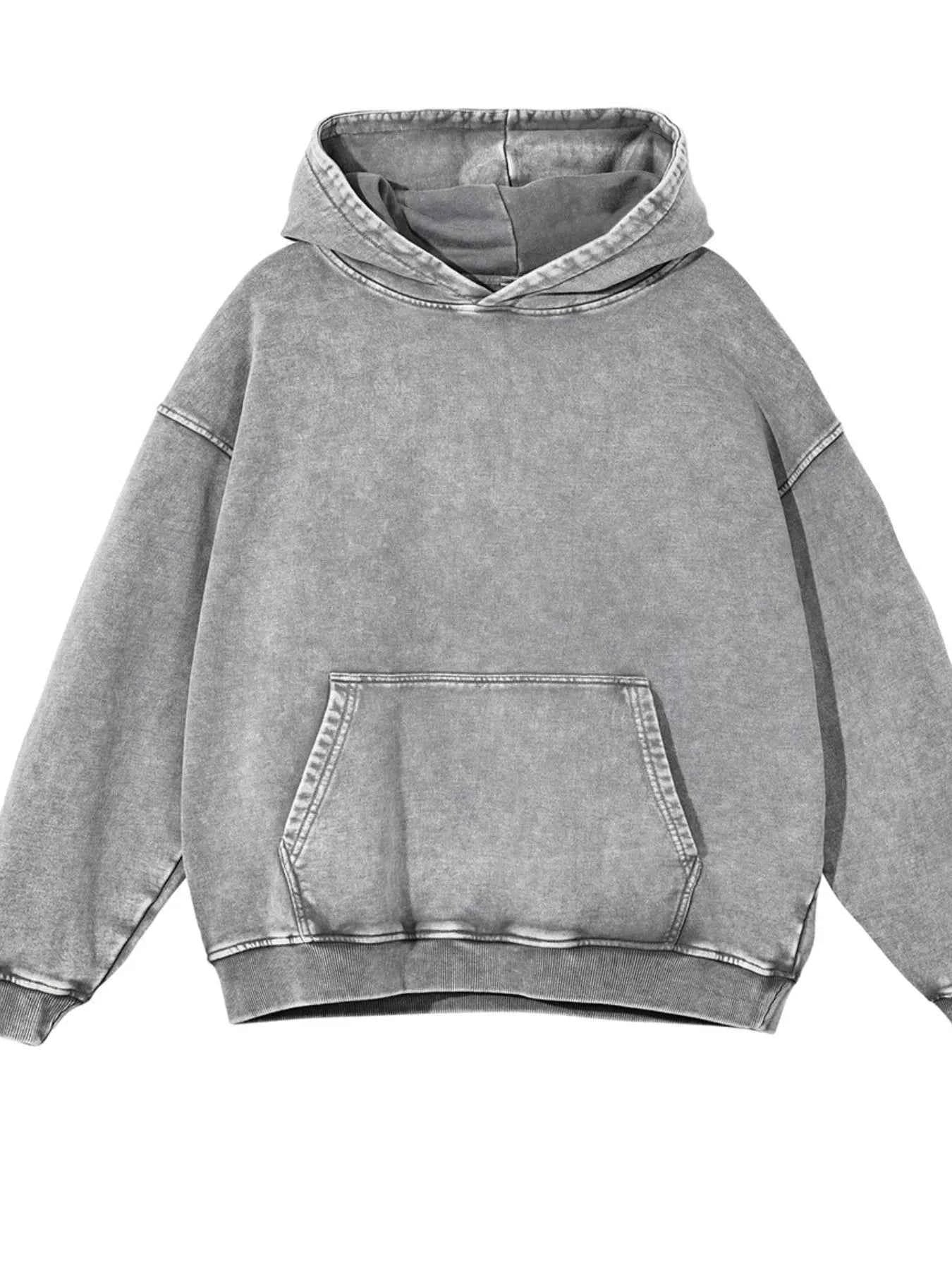 Men's Washed Oversized Long Sleeve Hoodie