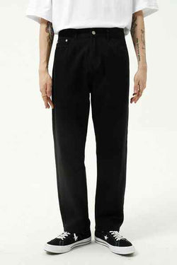 Washed Straight-Leg Slim Jeans - Damned Threads