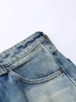 Men's Wide Leg Baggy Washed Jeans