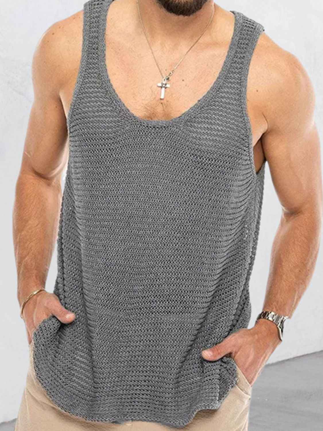 Men's Solid Mesh Tank - Damned Threads