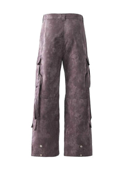 Men's Wide Leg Cargo Pants with Multiple Pockets