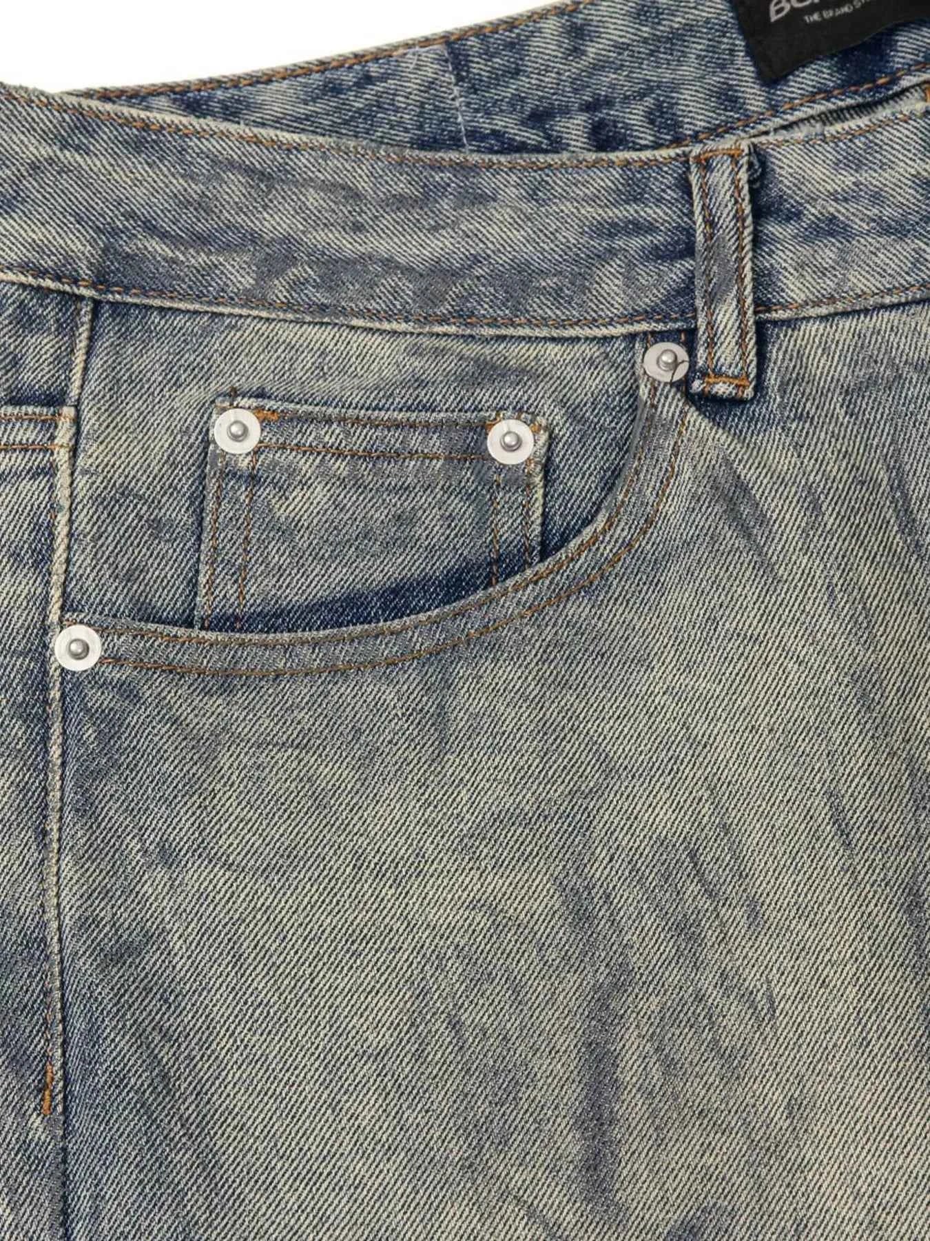 Men's Vintage Washed Wide Leg Jeans