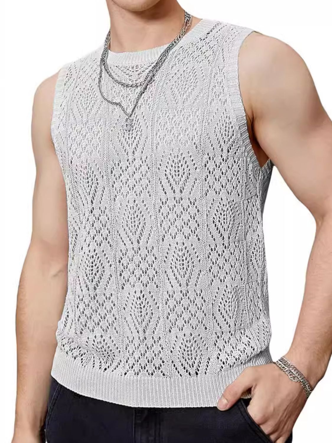 Men's Round Neck Tank - Damned Threads