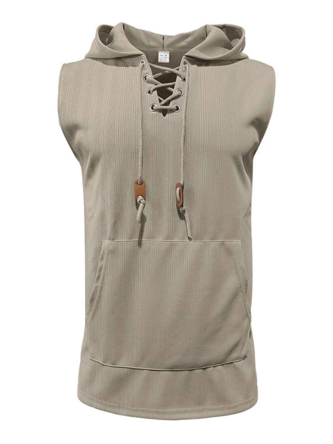 Men's Lace Up Hooded Top