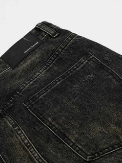 Men's Distressed Washed Straight Jeans