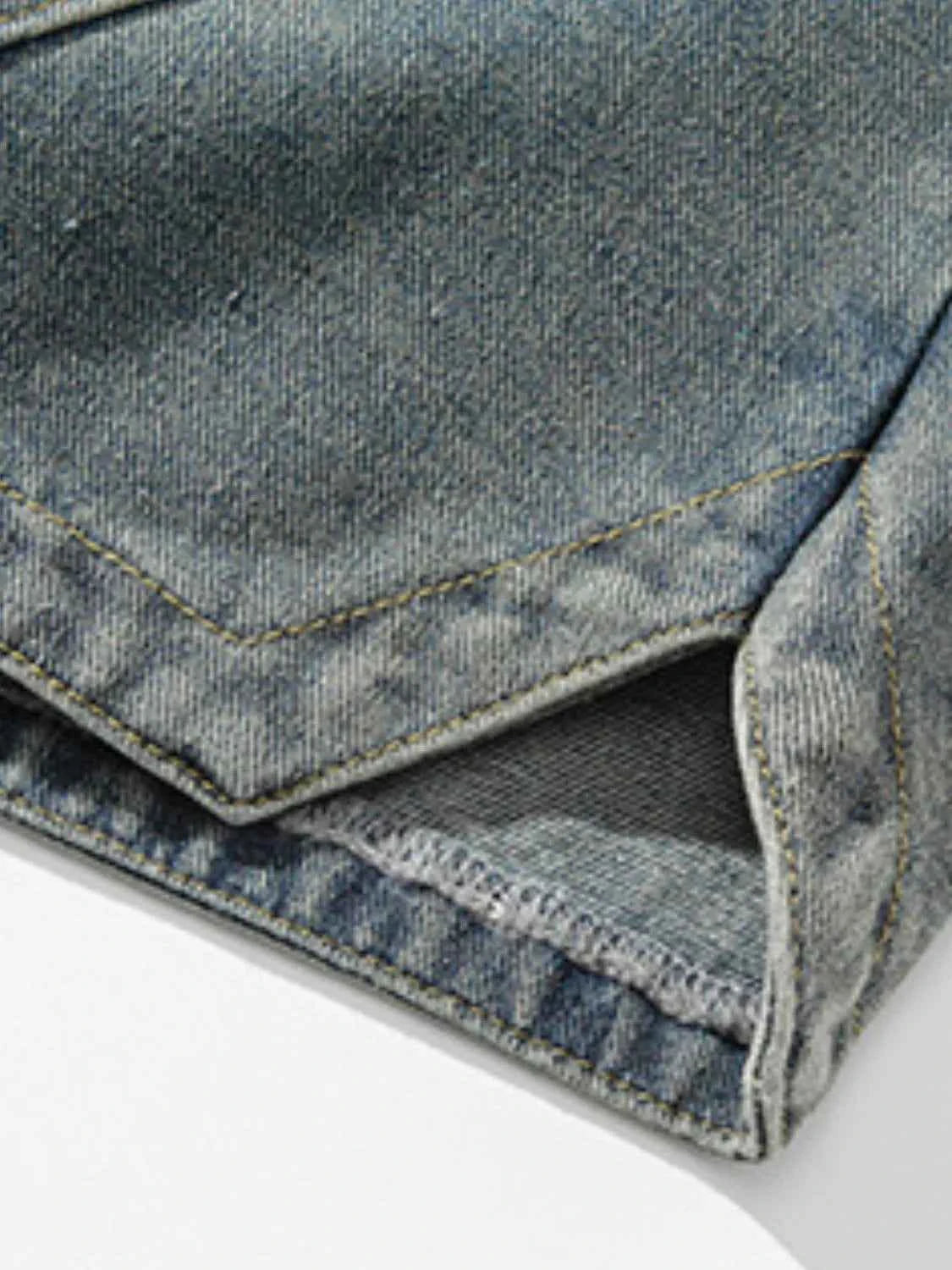 Men's Plus Size Drawstring Denim Shorts