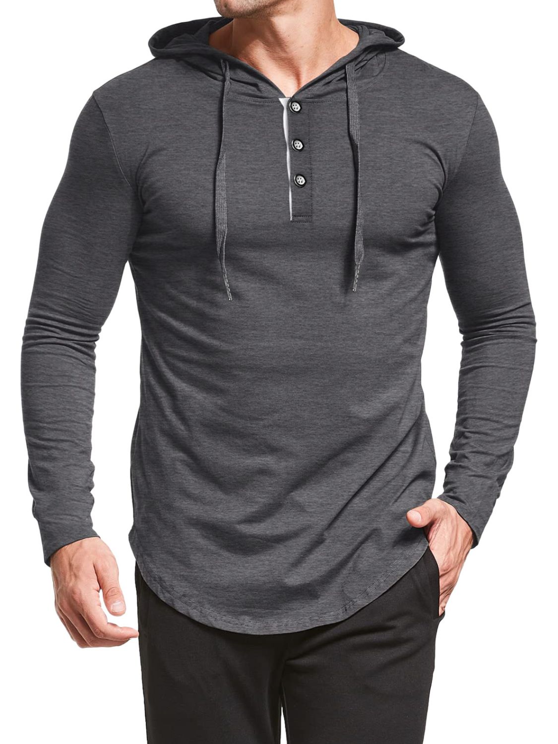 Men's Drawstring Polo Hoodie - Damned Threads