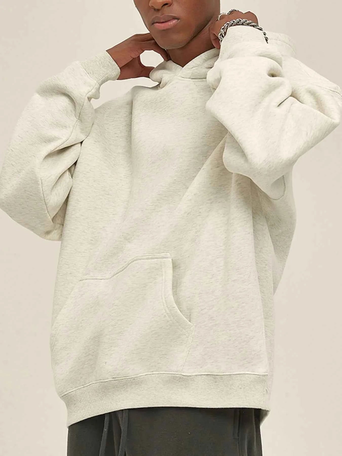 Men's Oversized Pocketed Long Sleeve Hoodie