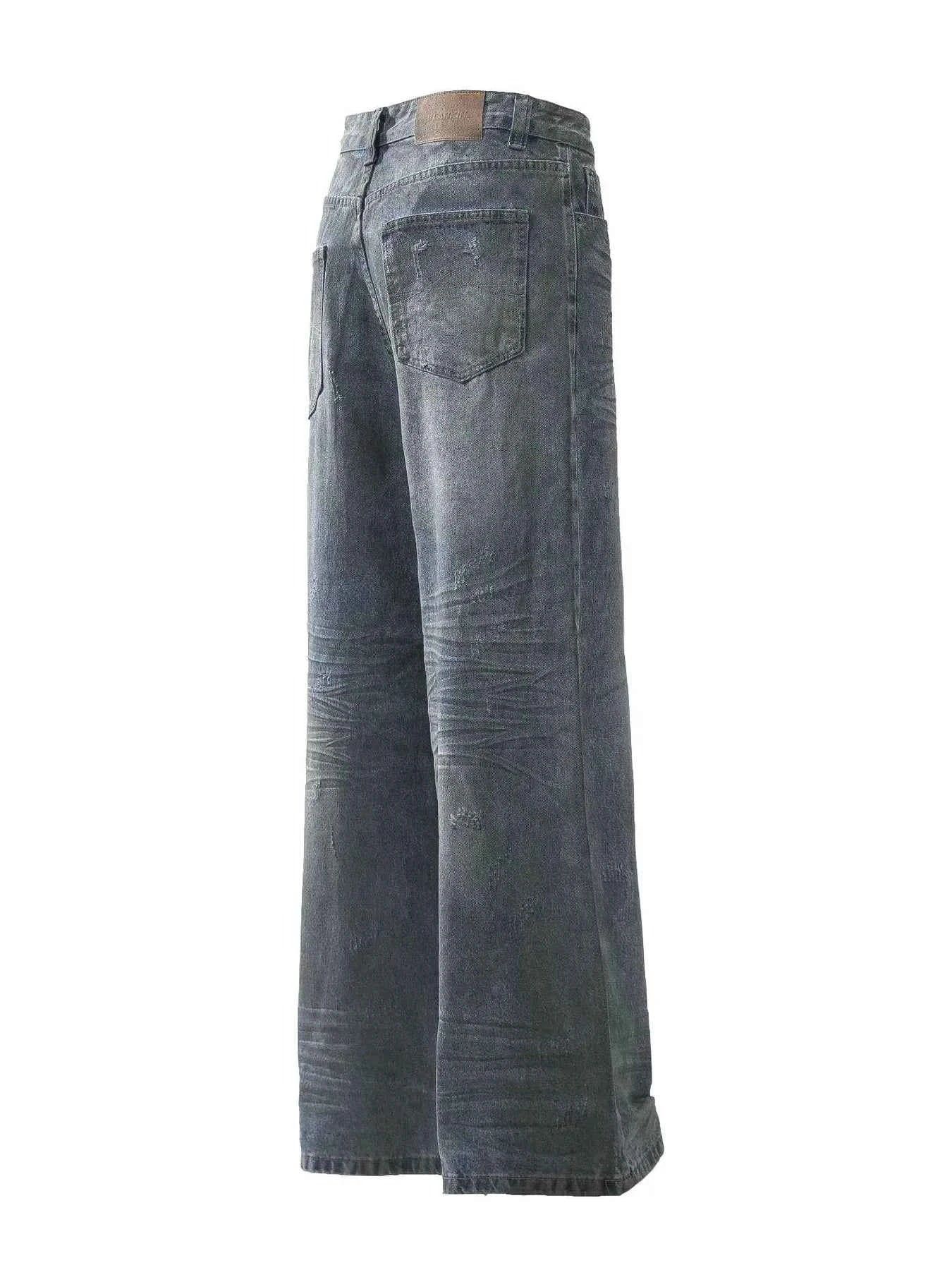 Men's Vintage Wash Wide Leg Jeans