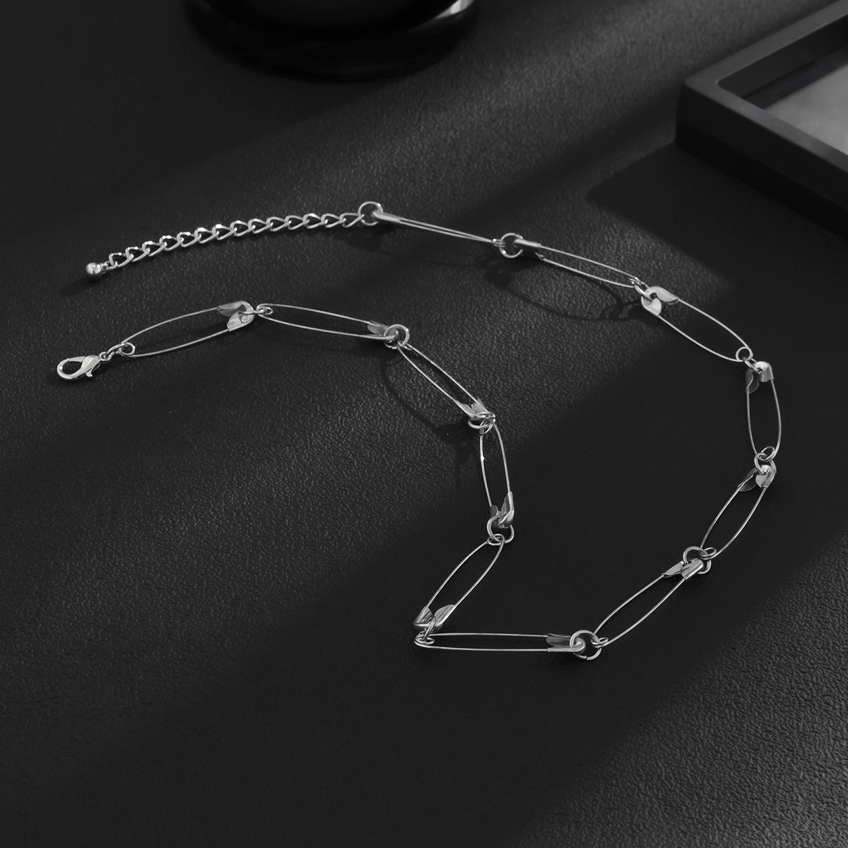 Safety Pin Chain Necklace - Damned Threads