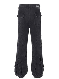 Men's High Waist Button Fly Jeans