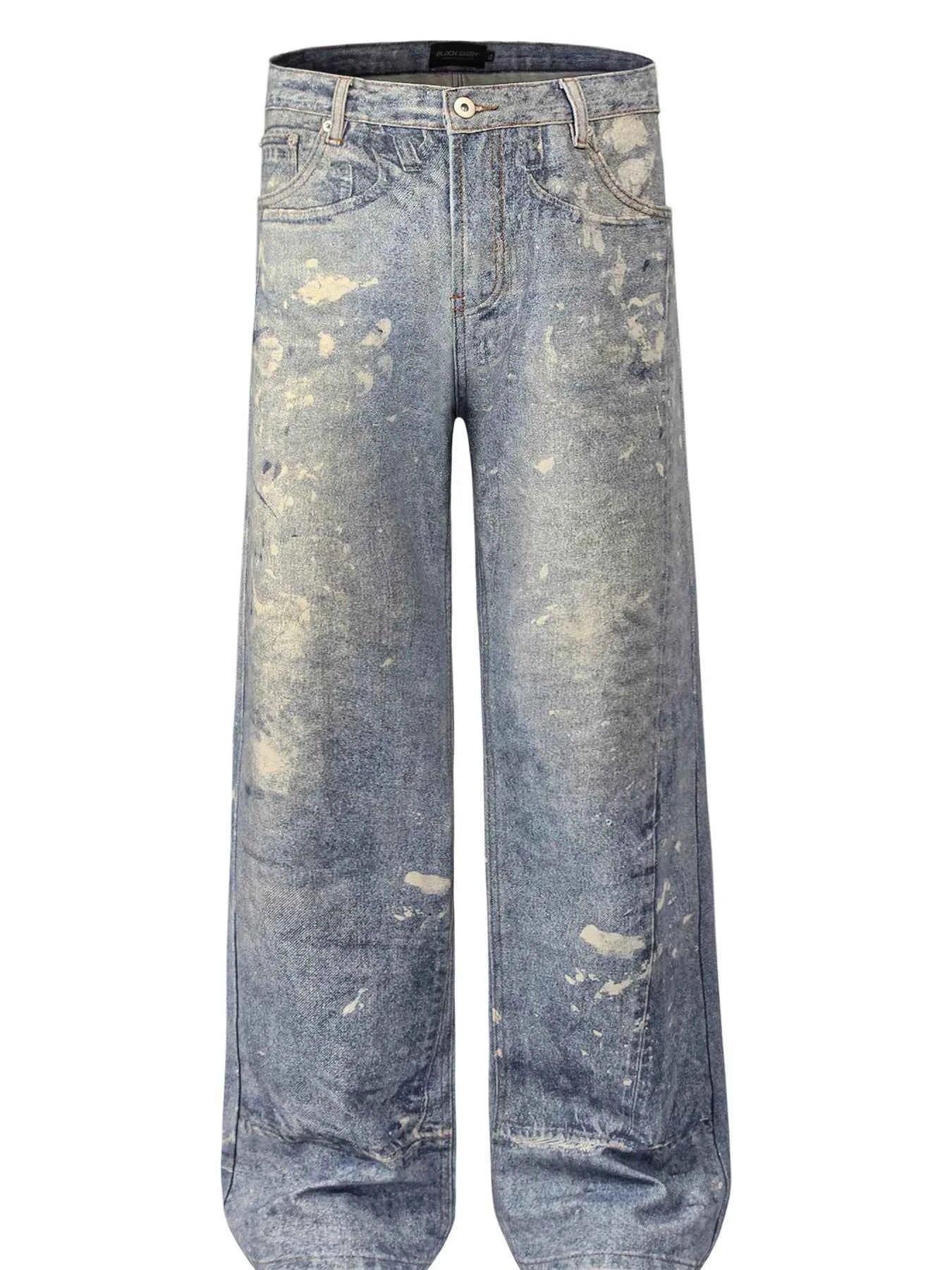 Men's Washed Wide Leg Jeans