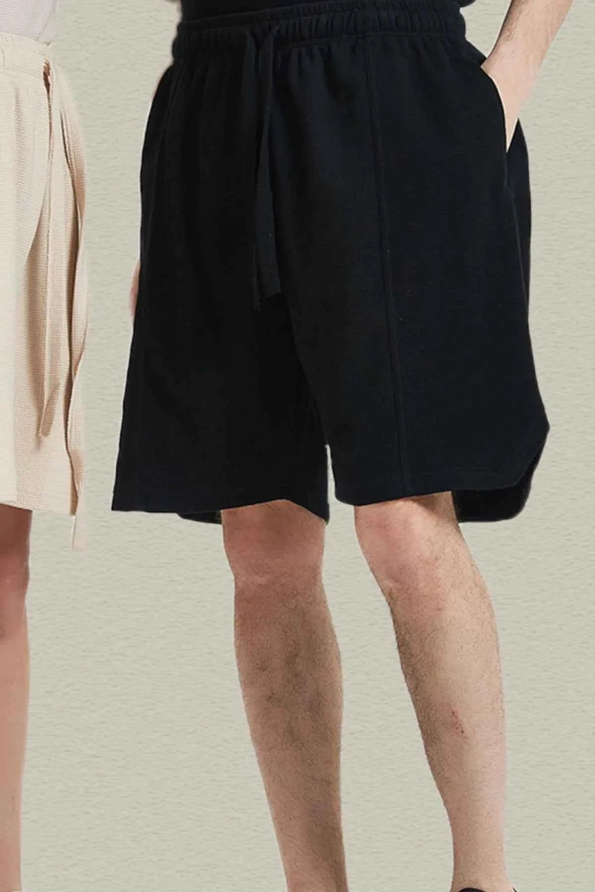 Men's Drawstring Pocketed Shorts