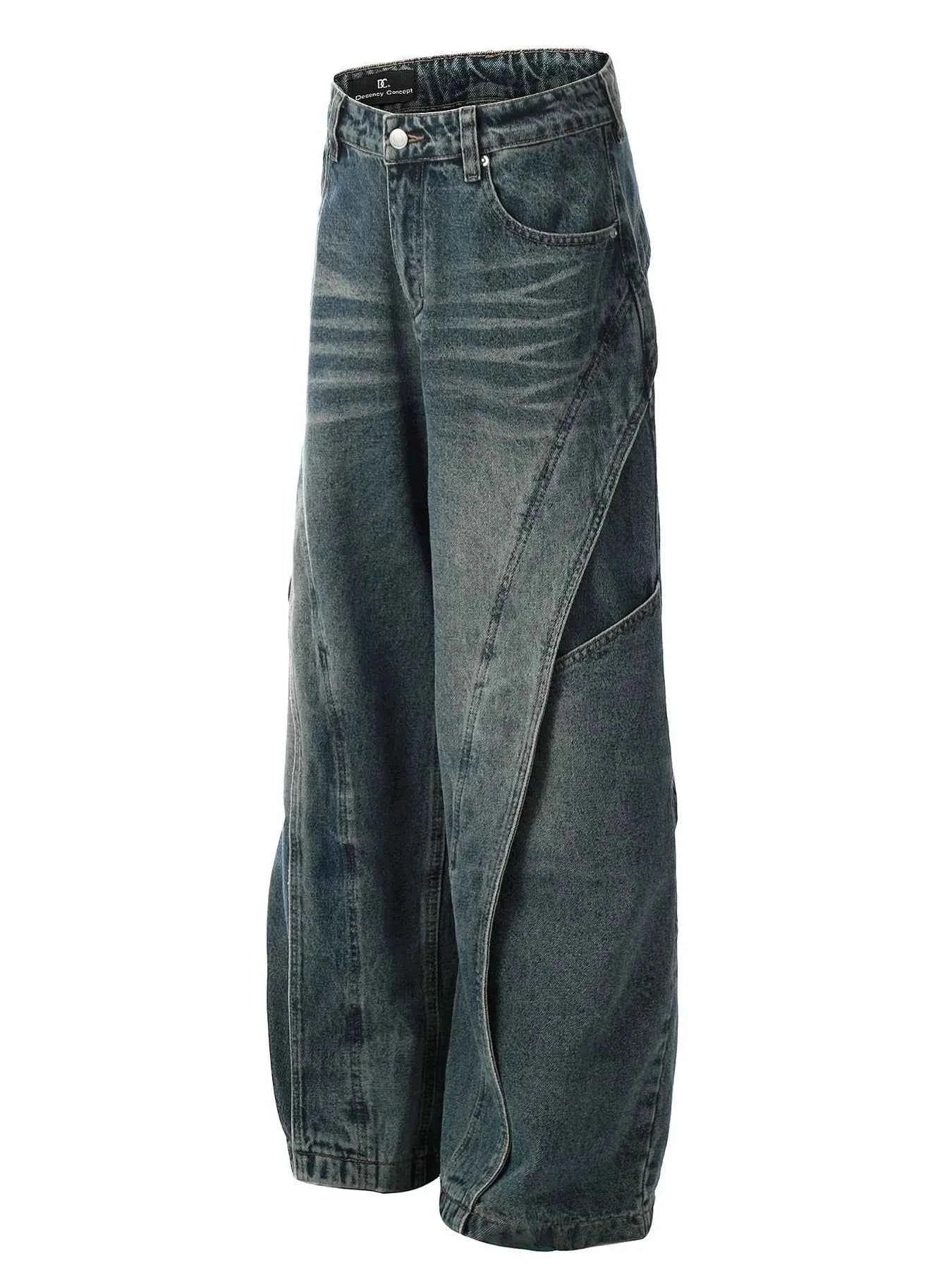 Men's Vintage Washed Wide Leg Baggy Jeans