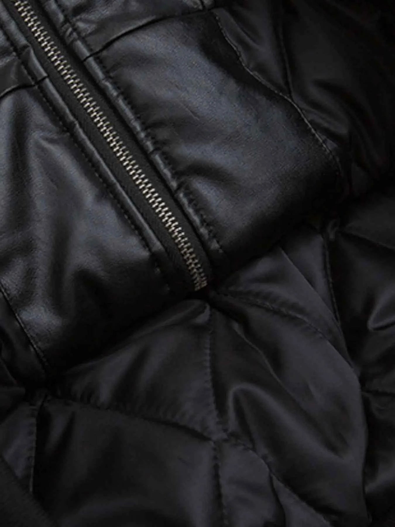 Men's Faux Fur Hooded Contrast Bomber Jacket