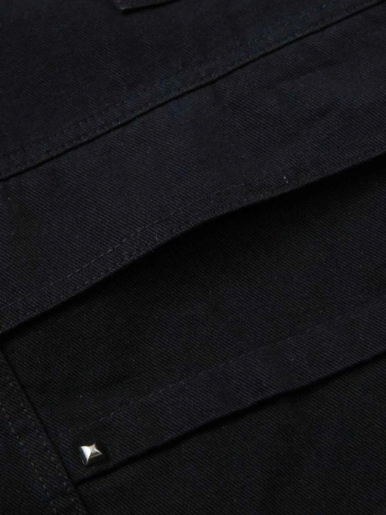 Men's Wide Leg Studded Jeans