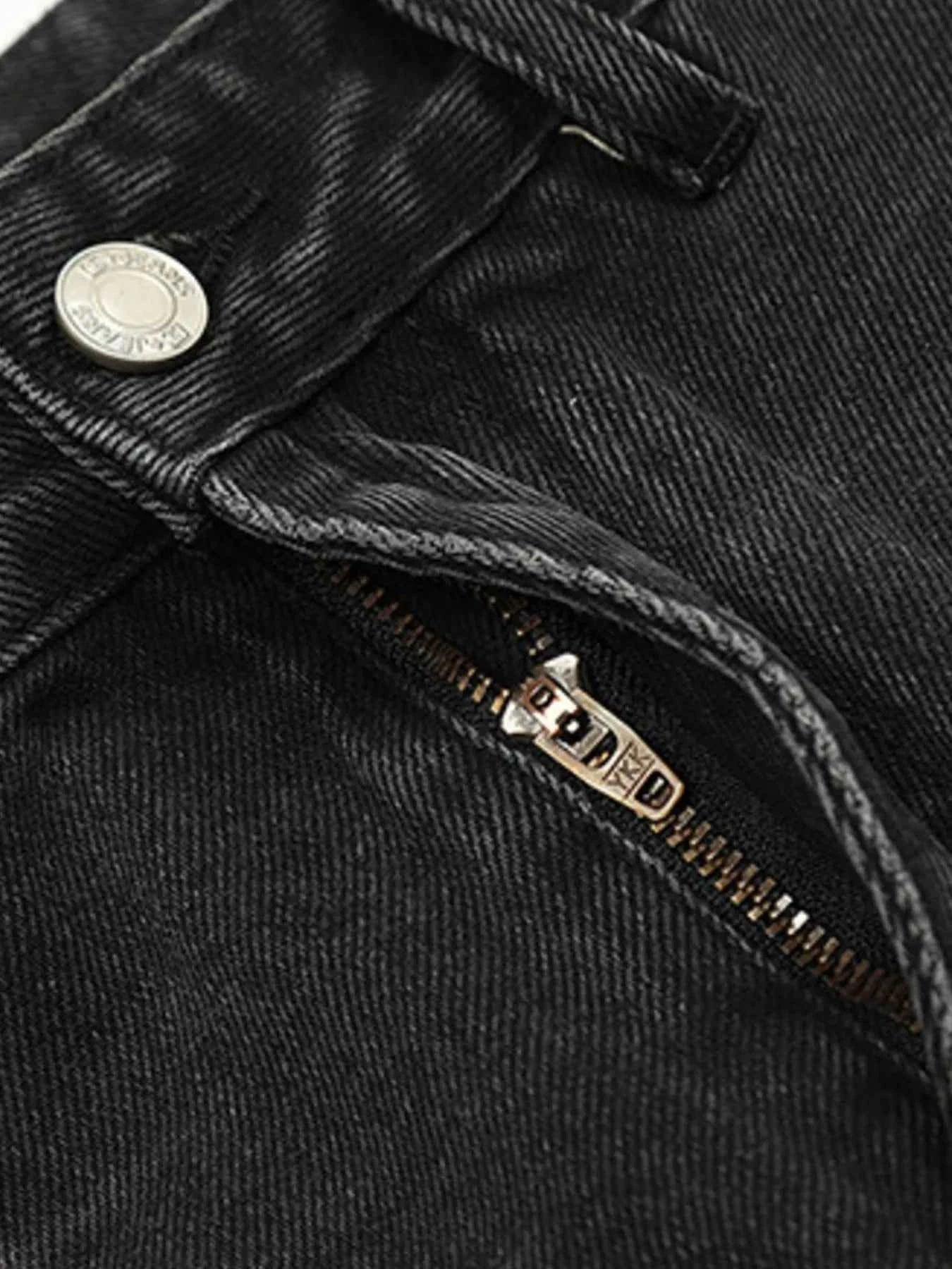 Men's Relaxed Fit Vintage Wash Wide Leg Jeans