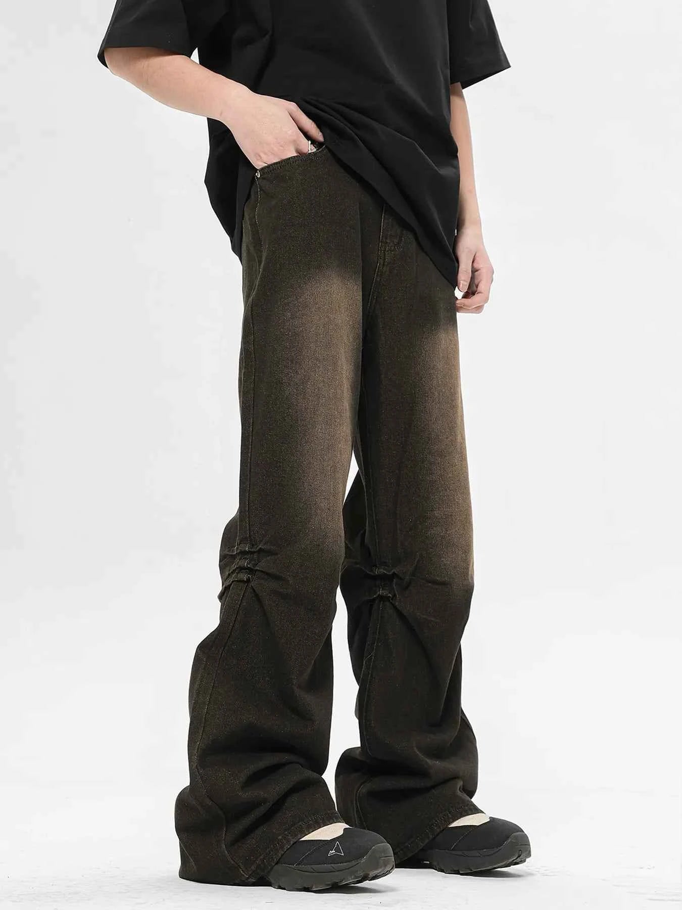 Men's Relaxed Fit Vintage Wash Flare Jeans