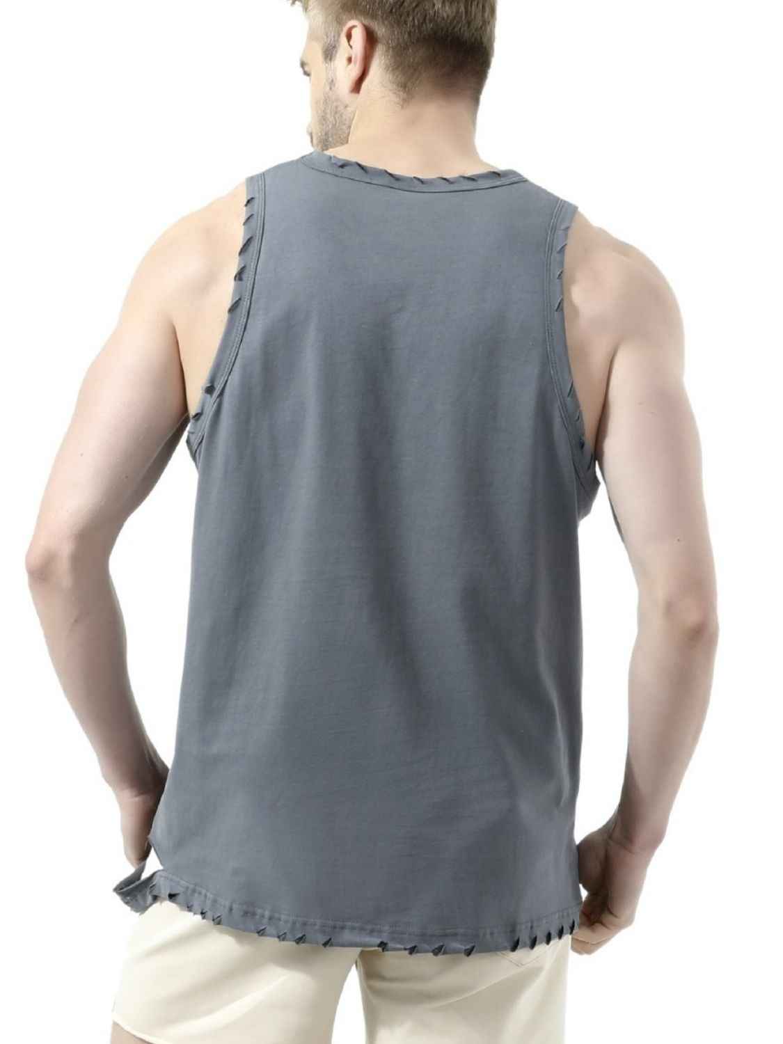 Men's Distressed Hem Tank - Damned Threads