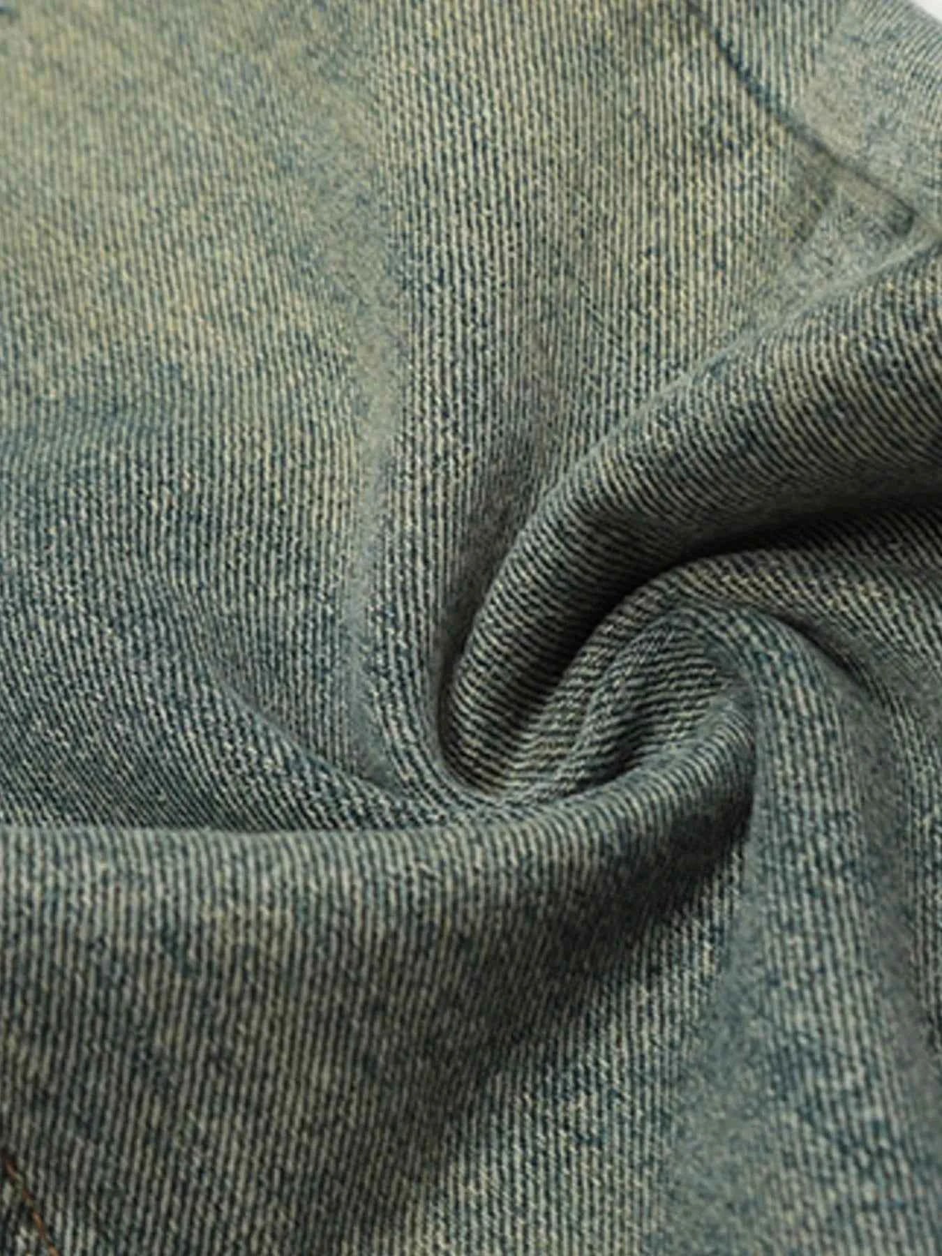 Men's Distressed Straight Leg Jeans