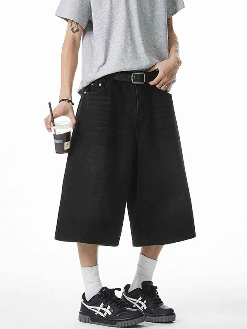 Men's Plus Size Pocketed Denim Shorts