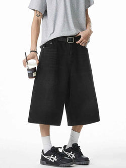 Men's Plus Size Pocketed Denim Shorts