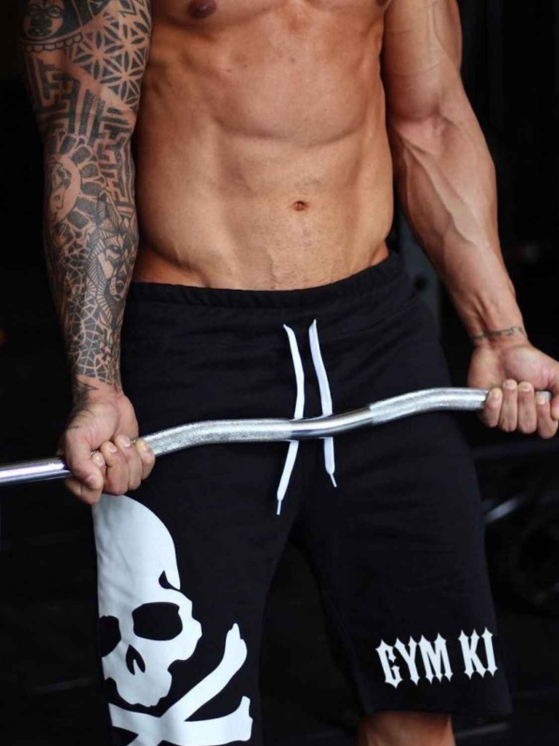 Men's Skull Drawstring Shorts - Damned Threads