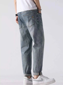 Men's Washed Straight Fit Jeans