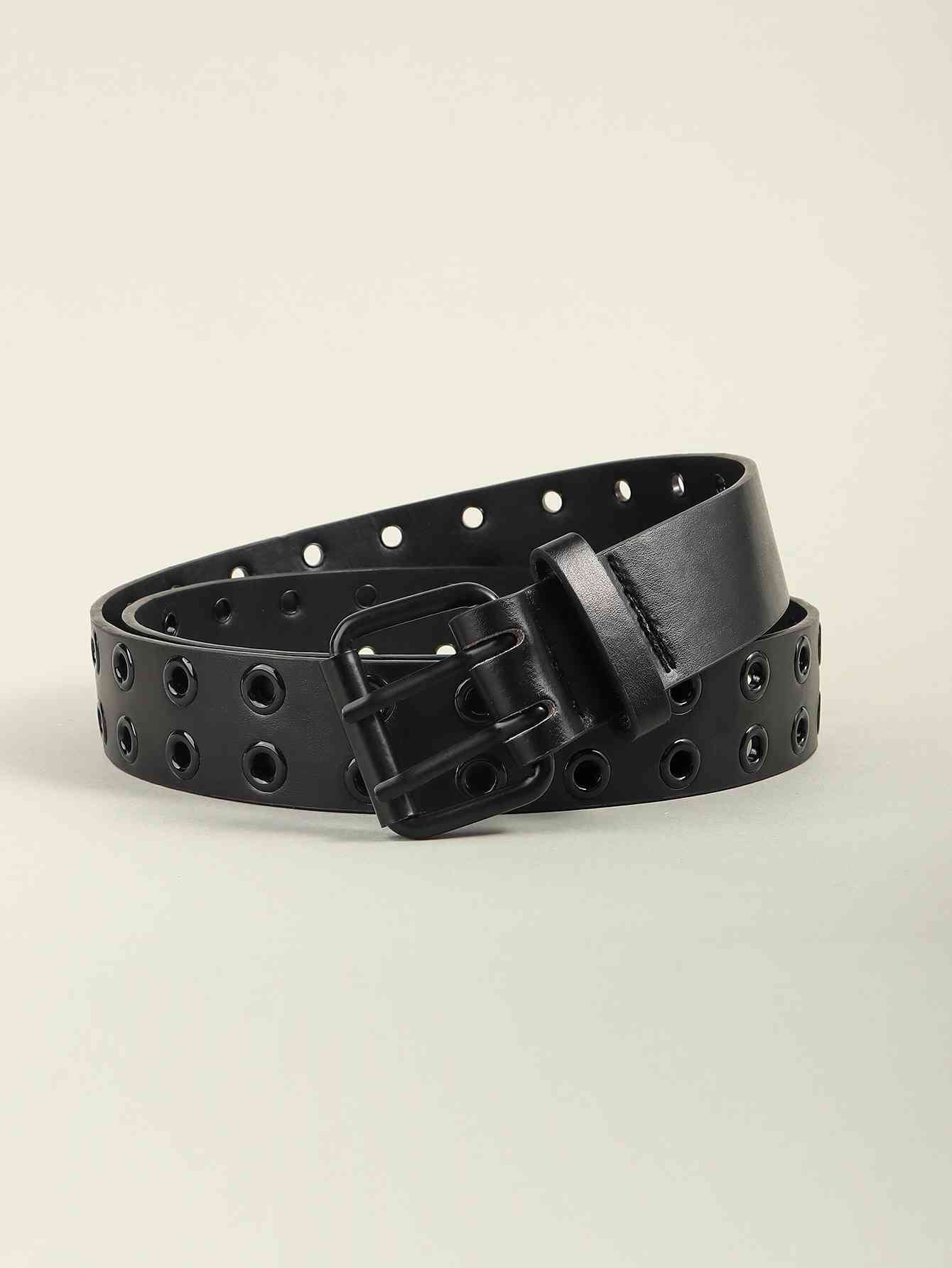Grommet PU Leather Belt - Damned Threads