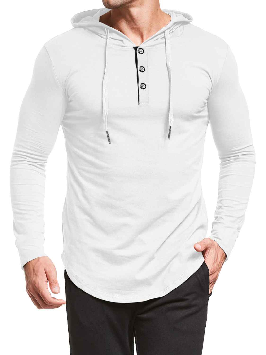 Men's Drawstring Polo Hoodie - Damned Threads