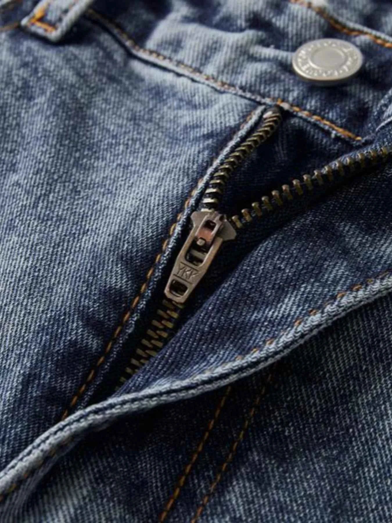 Men's Wash Wide Leg High-Rise Jeans